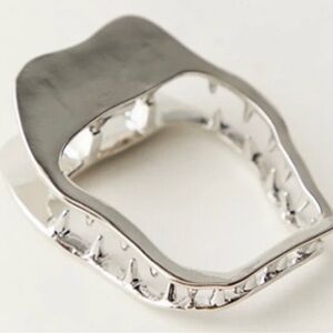 FREE PEOPLE Hard Core Flat Claw‎ Clip Silver hair accessories new gift stocking